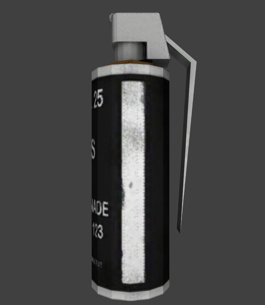 Tear Gas Grenade Free low-poly 3D model