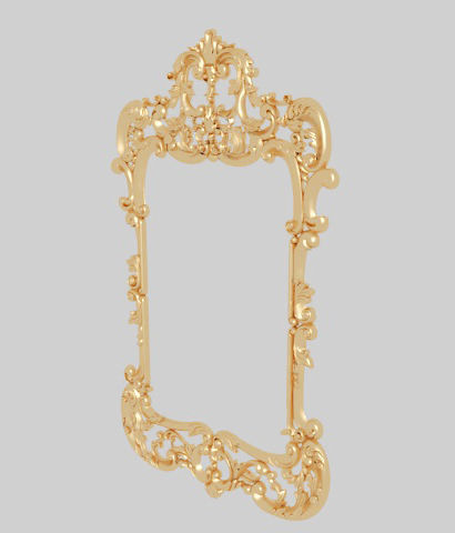 Classic frame of luxurious gold interior inlaid gold leaf CNC Texture_1