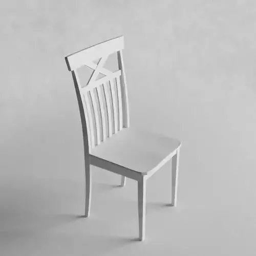 Chair white wood