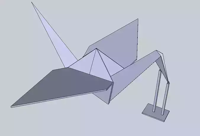 Origami crane Free 3D print model
