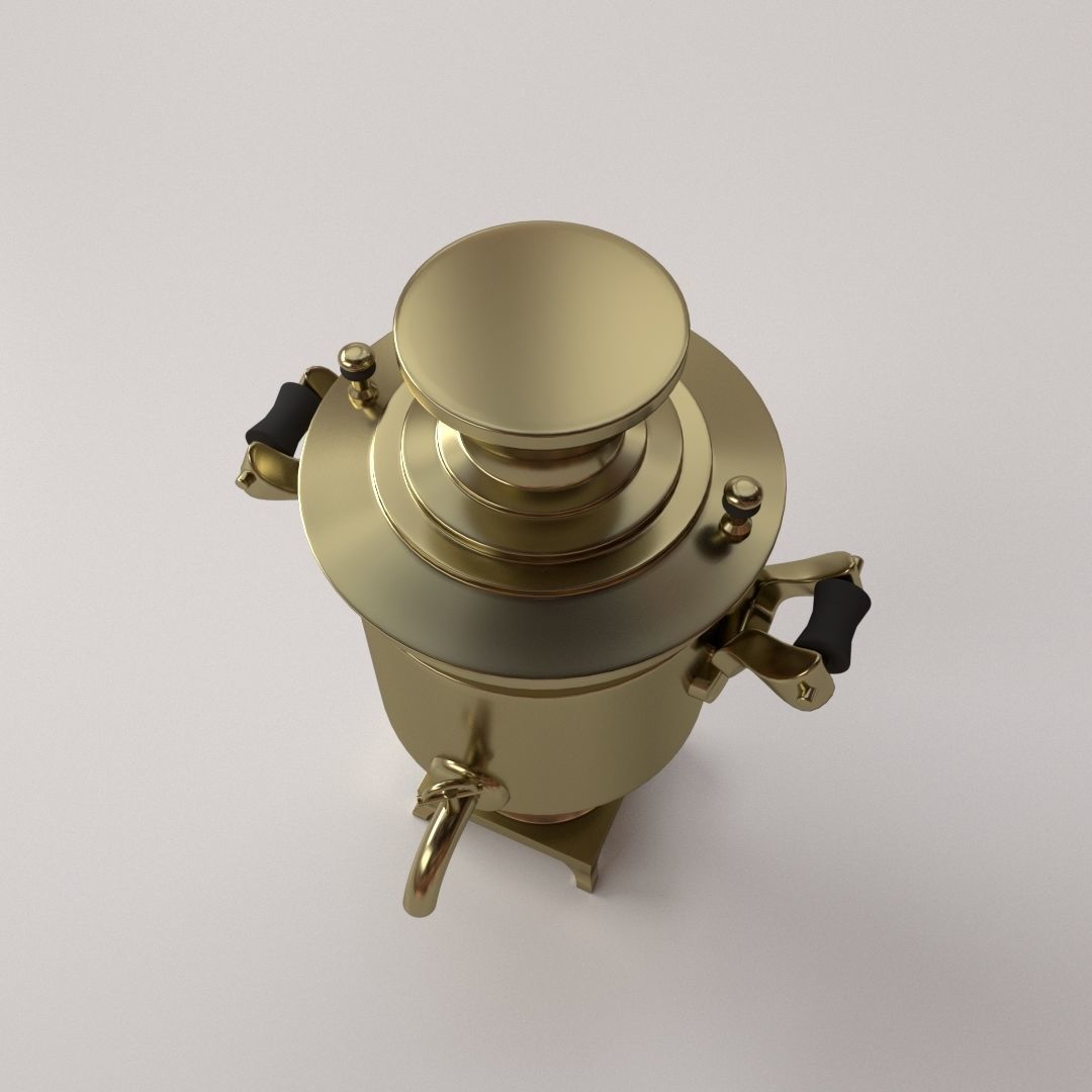 Samovar russian coffee pot 3D model_1
