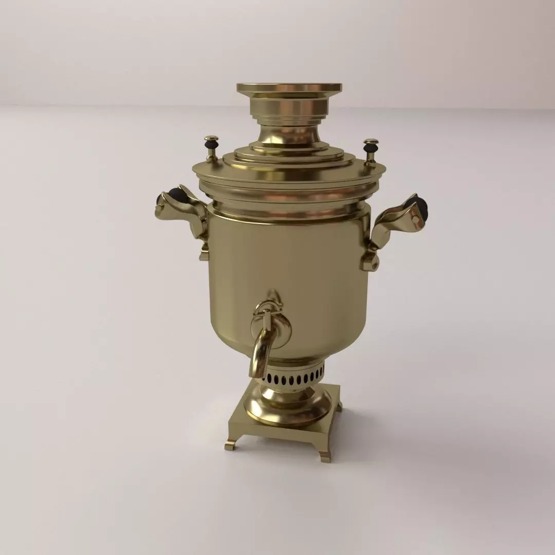 Samovar russian coffee pot 3D model_0
