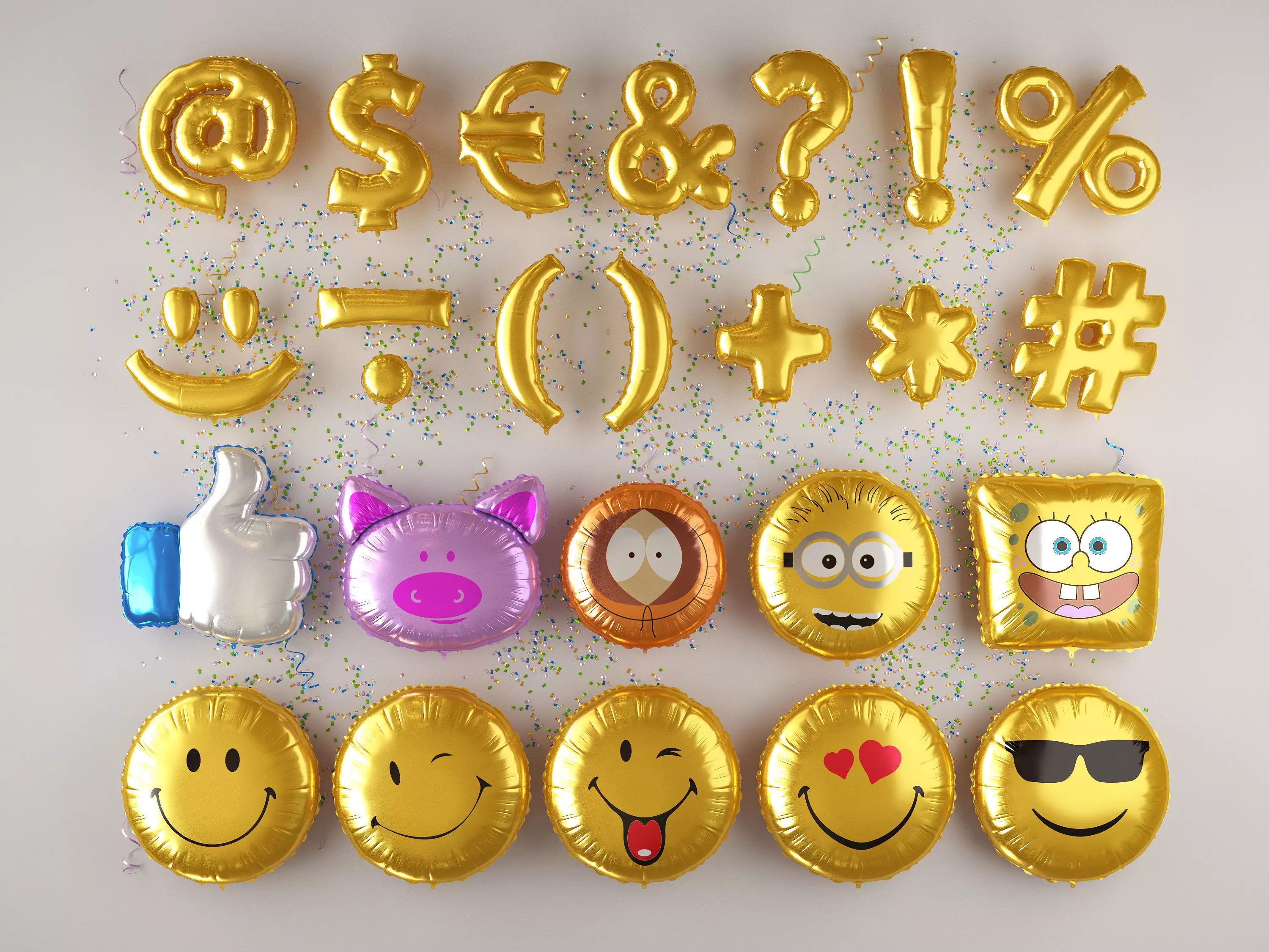 balloons figures-characters 3D model_0