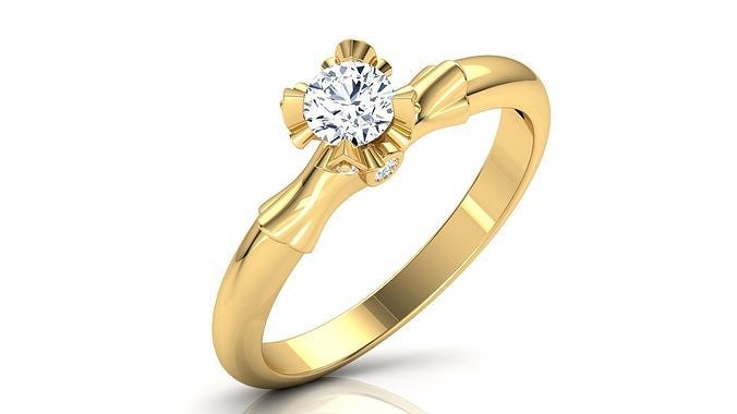 Flower Bow Wedding Ring  3D print model