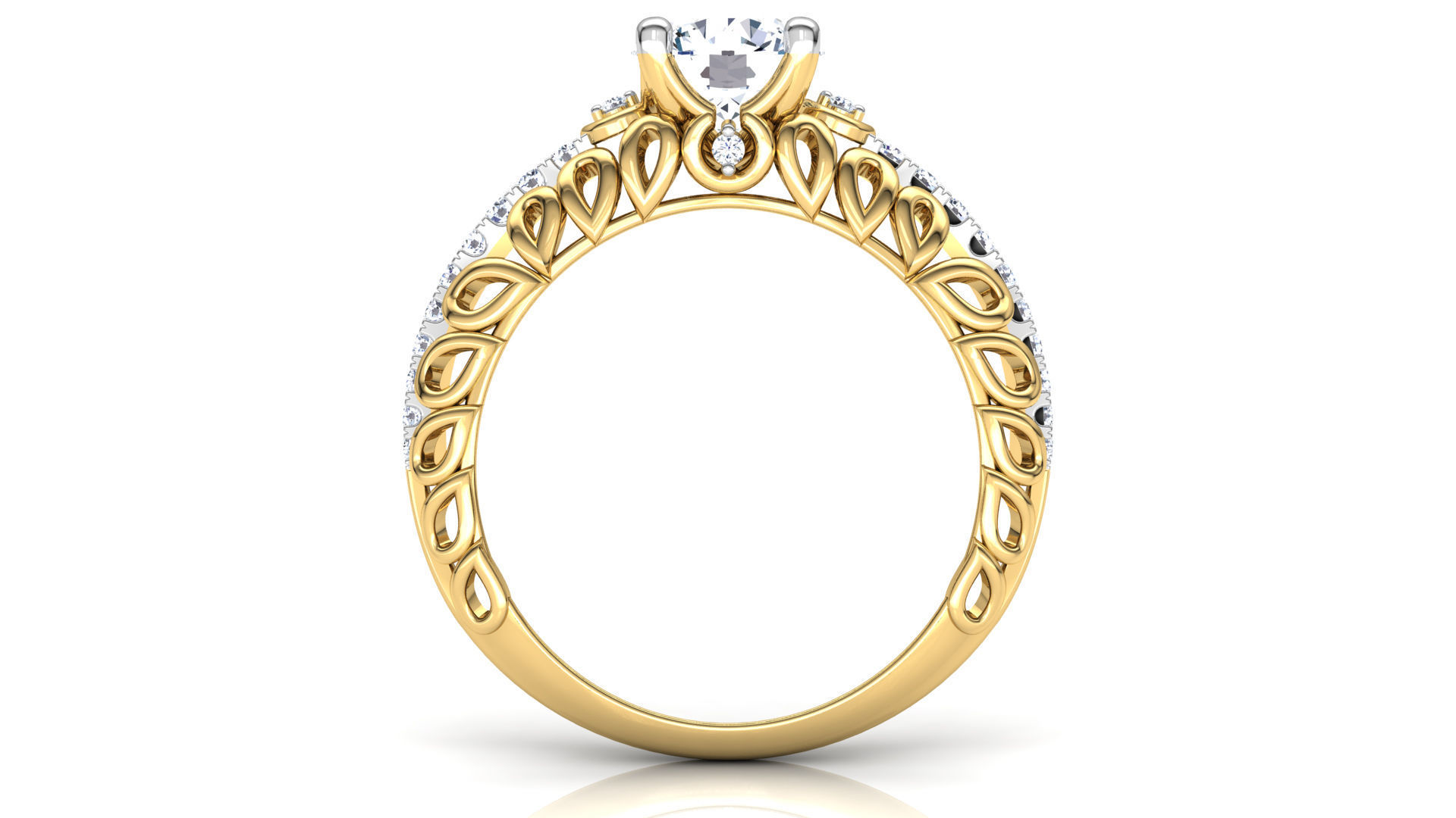 Pearl Shape Ring 3D print model_4