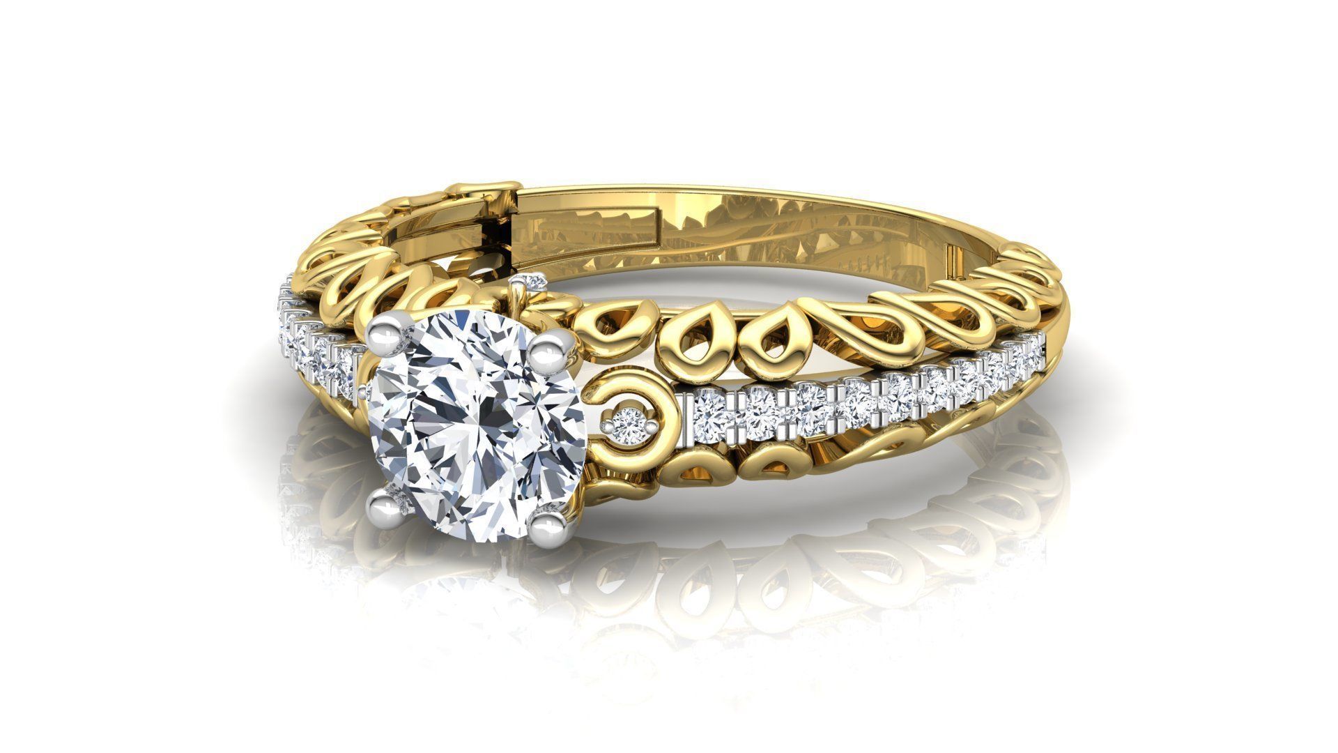 Pearl Shape Ring 3D print model_2