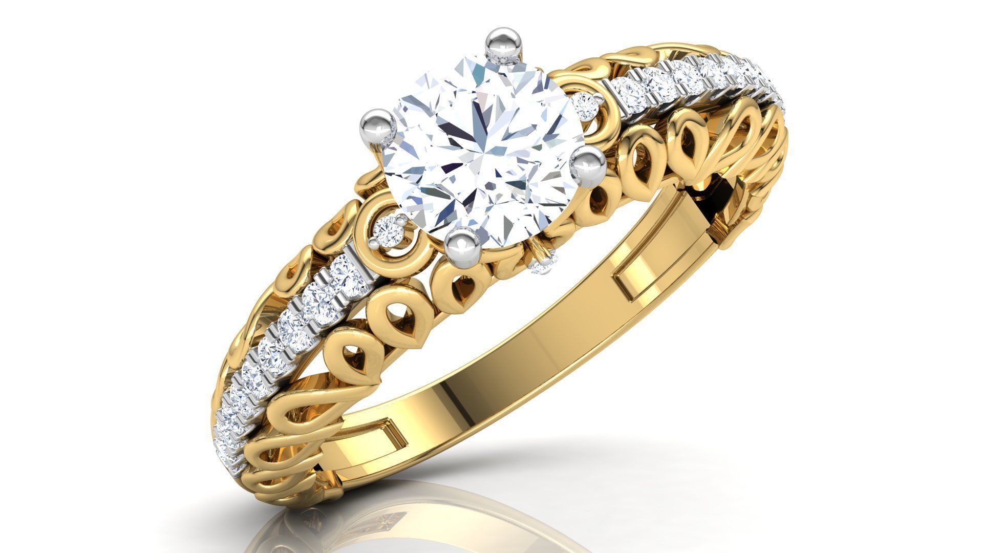 Pearl Shape Ring 3D print model_3