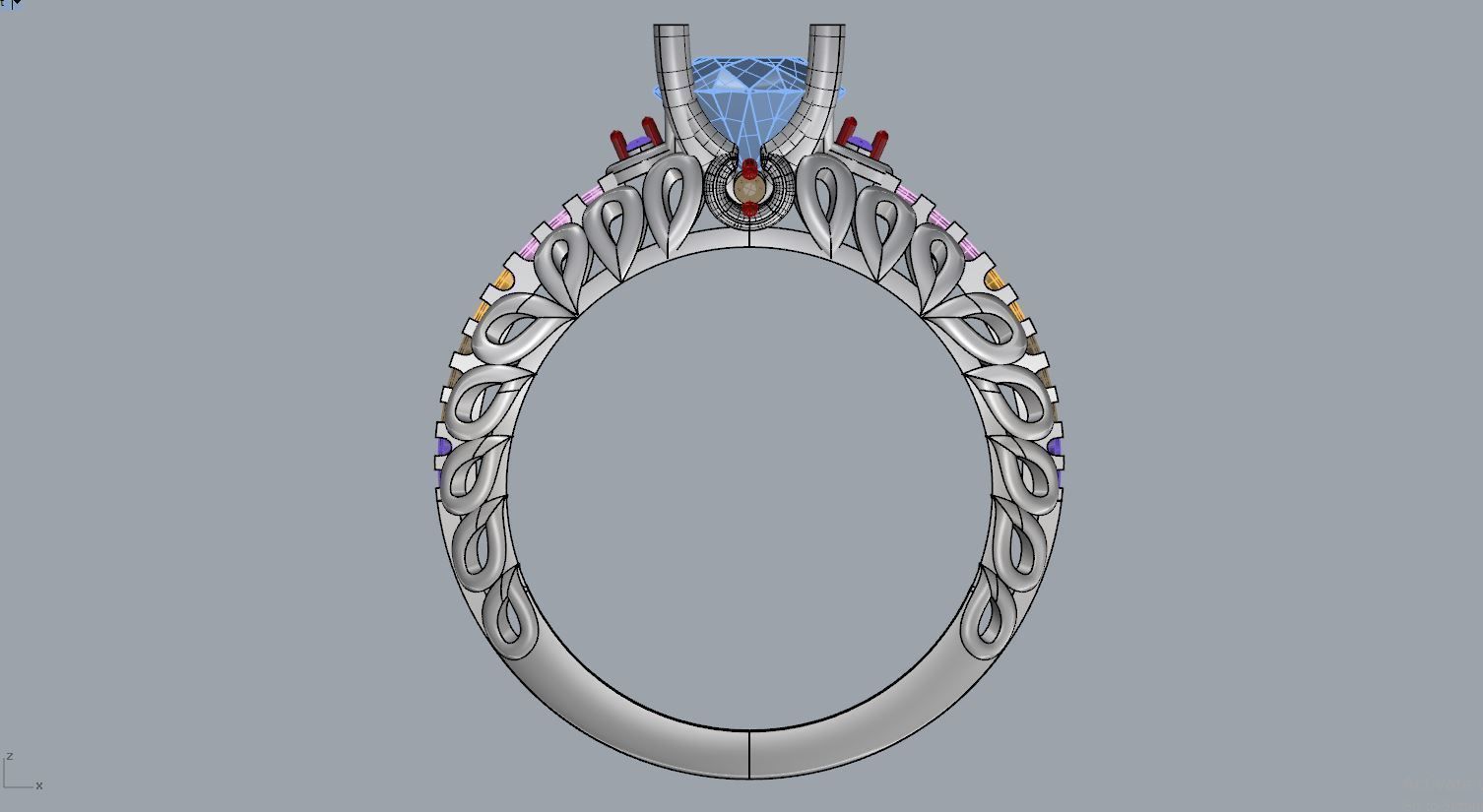 Pearl Shape Ring 3D print model_11