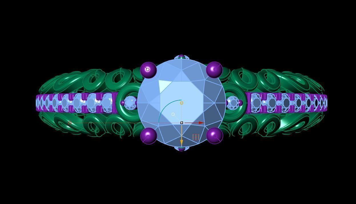 Pearl Shape Ring 3D print model_6