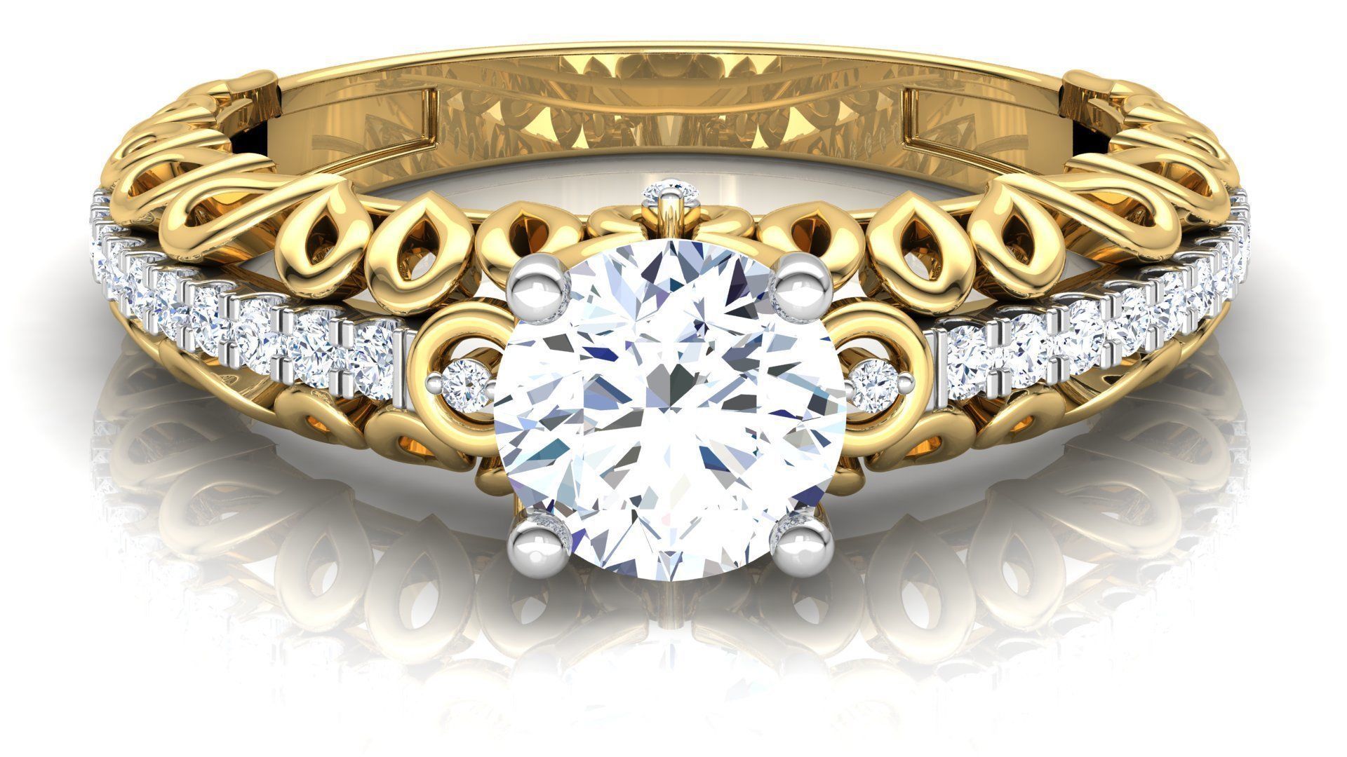 Pearl Shape Ring 3D print model_1