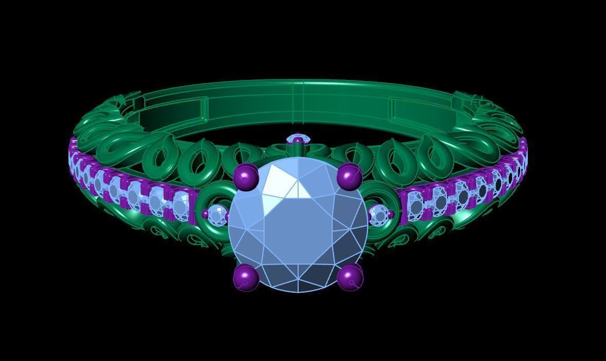 Pearl Shape Ring 3D print model_8