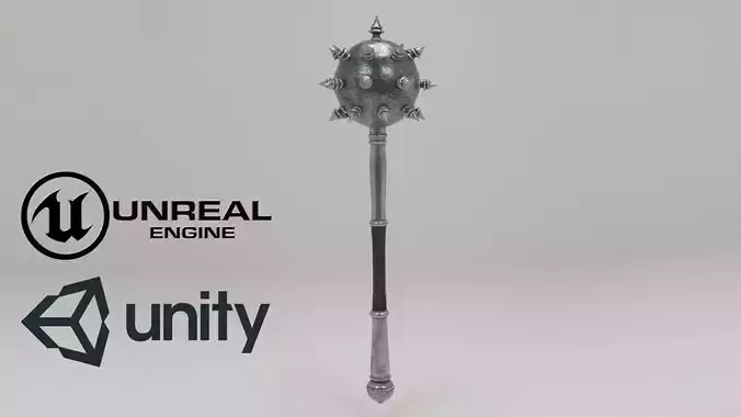 Slavic Iron Mace Free low-poly 3D model