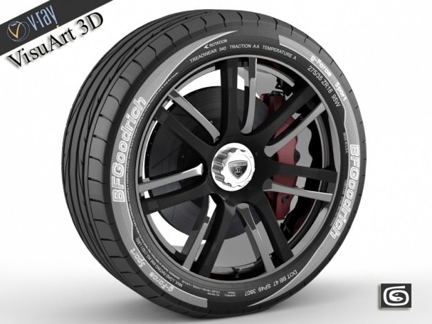 Wheel Zenvo ST1 3D model_1