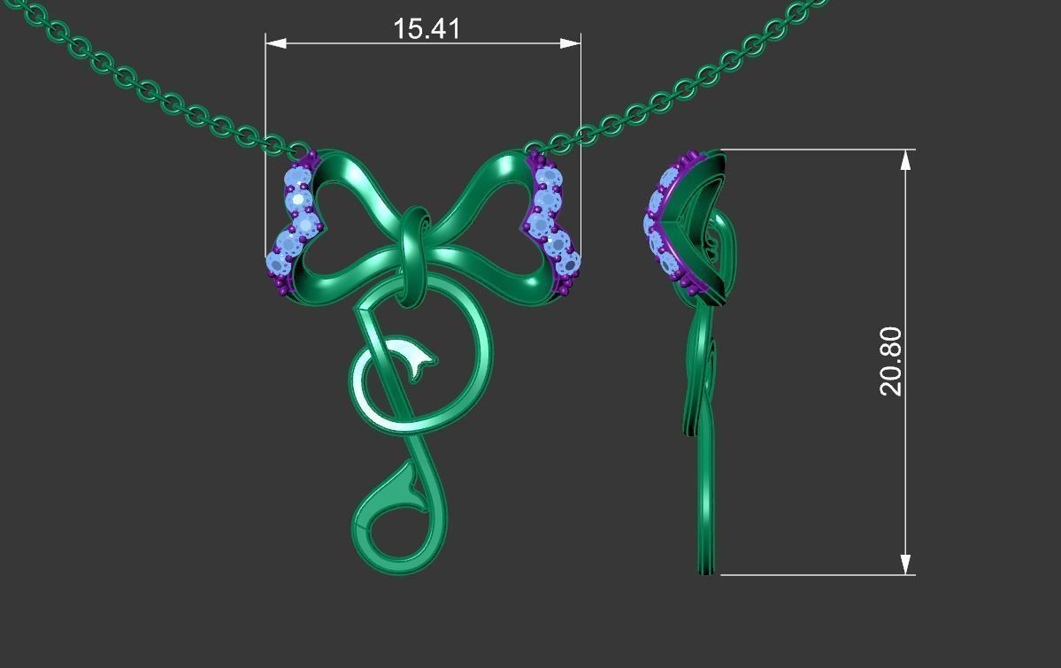 Alphabets Pendant A to Z  3D print model_22