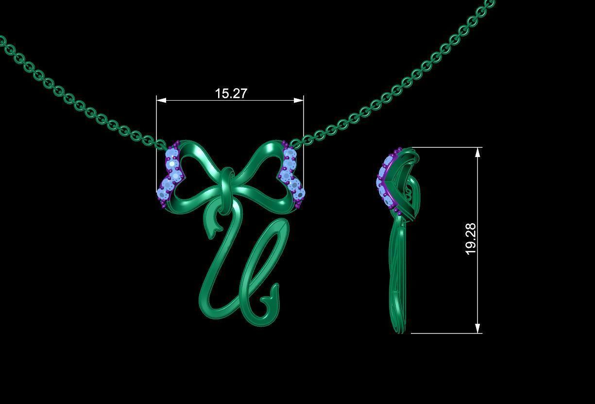 Alphabets Pendant A to Z  3D print model_27