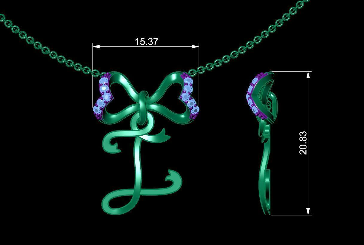 Alphabets Pendant A to Z  3D print model_15