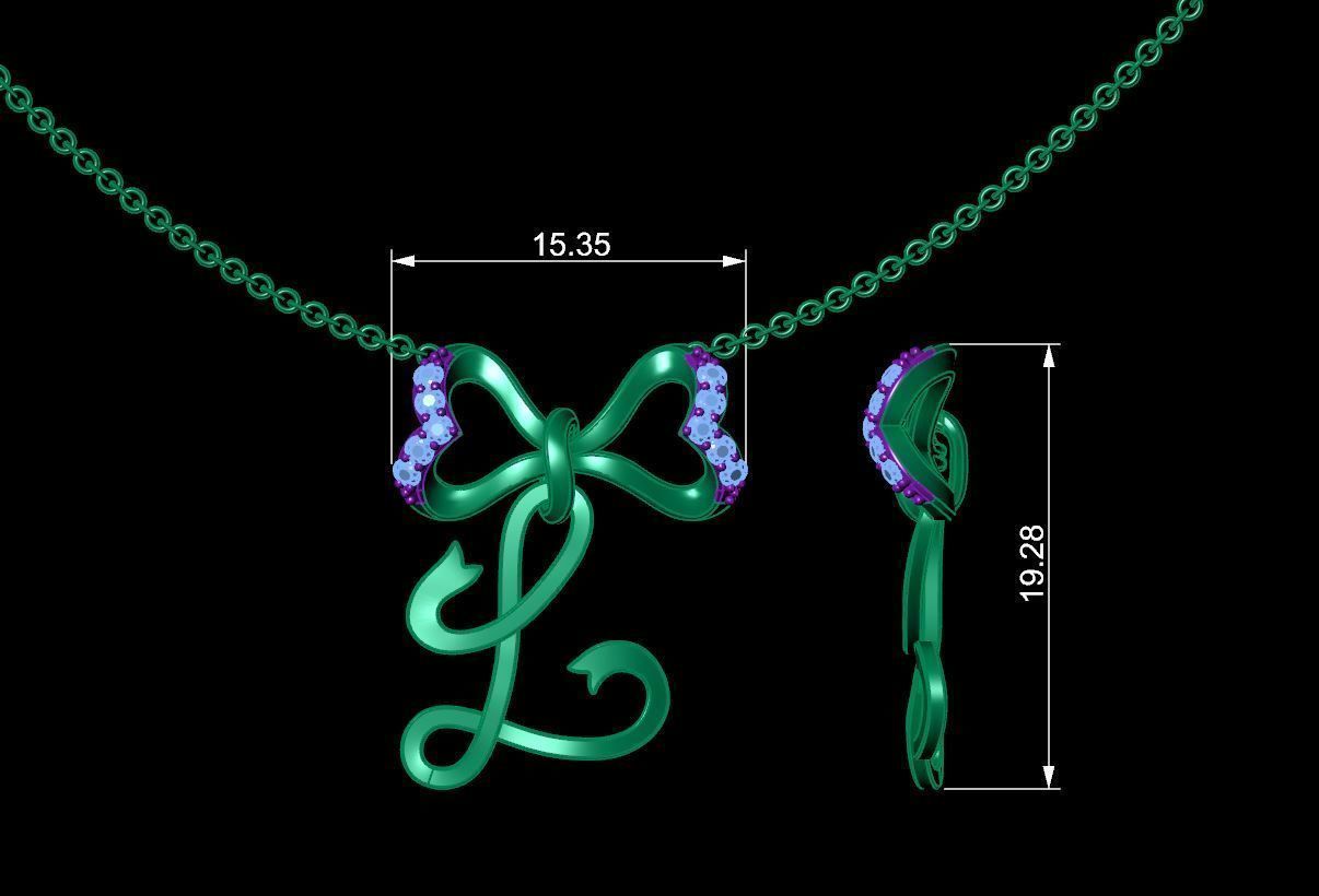 Alphabets Pendant A to Z  3D print model_18