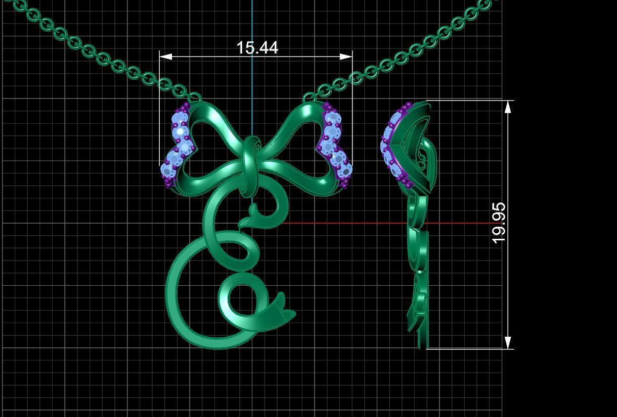 Alphabets Pendant A to Z  3D print model_11