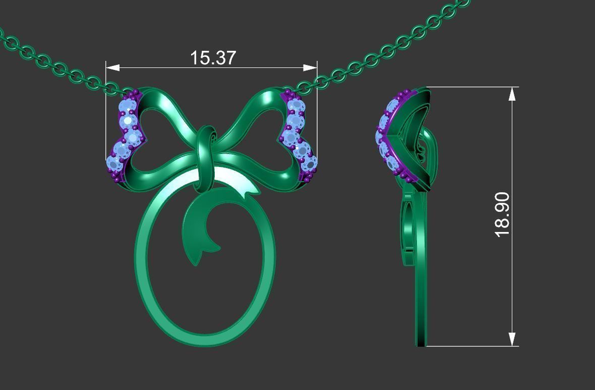 Alphabets Pendant A to Z  3D print model_21