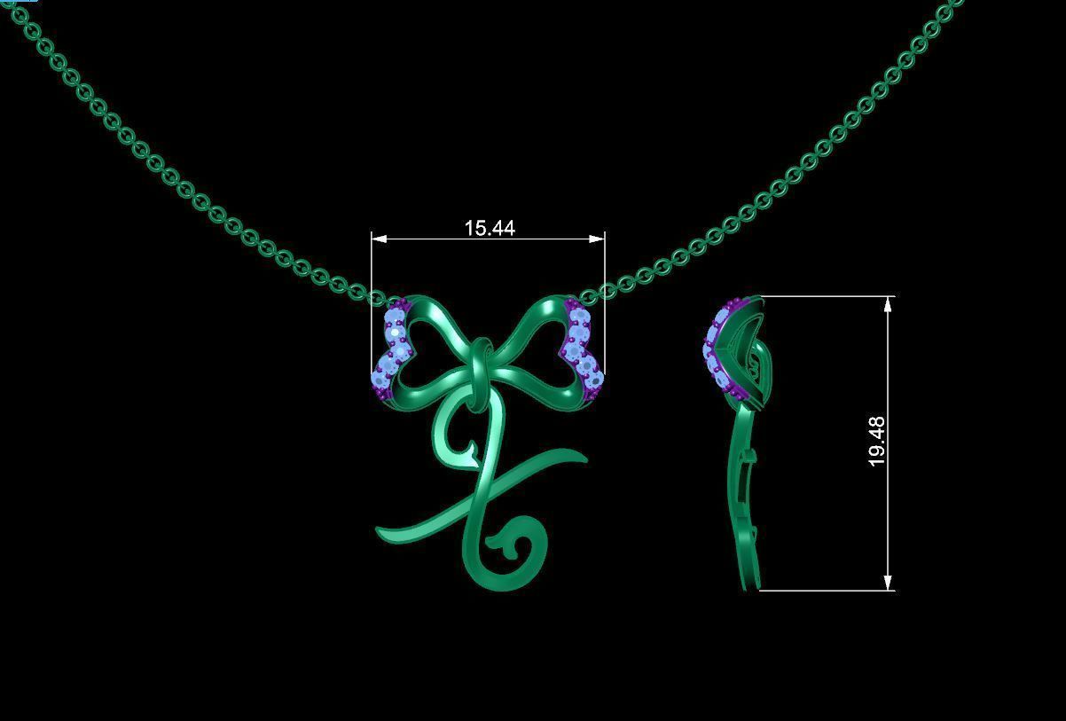 Alphabets Pendant A to Z  3D print model_30