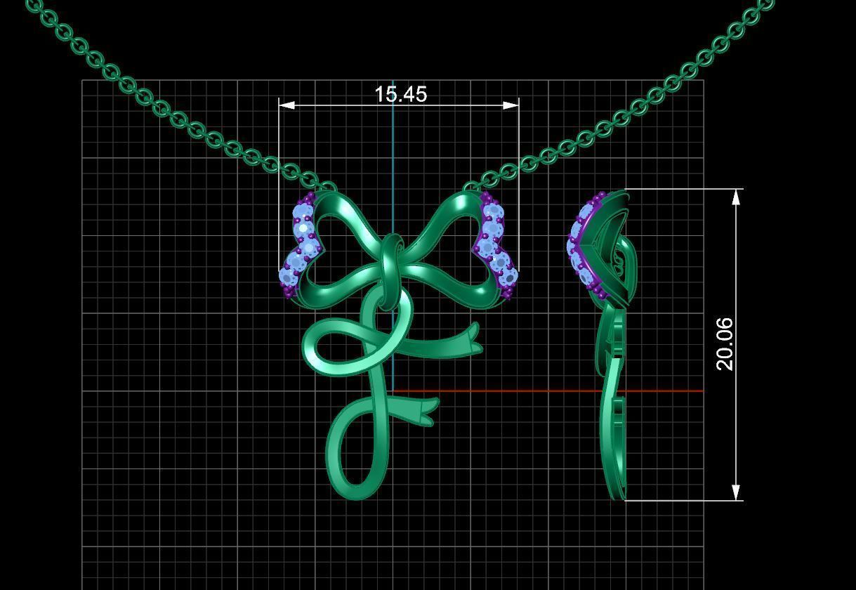 Alphabets Pendant A to Z  3D print model_12