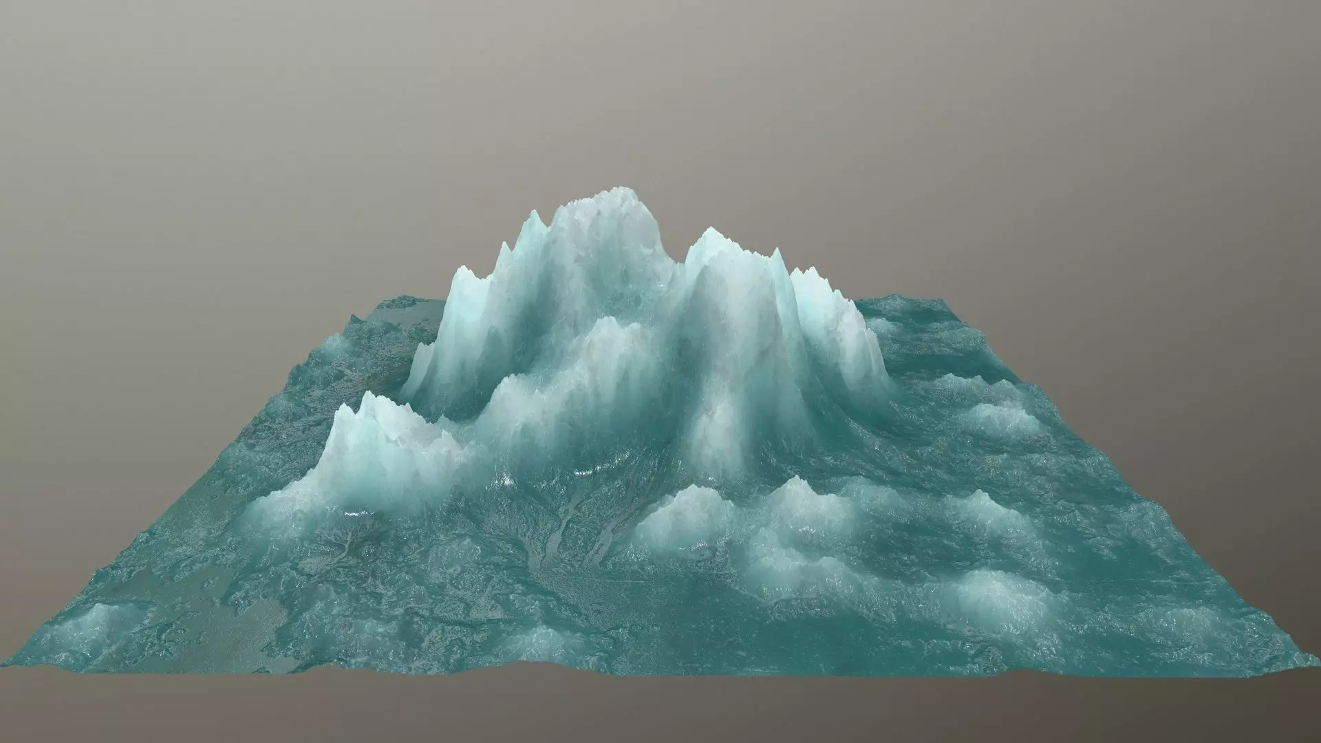 ice Mountain Low-poly 3D model