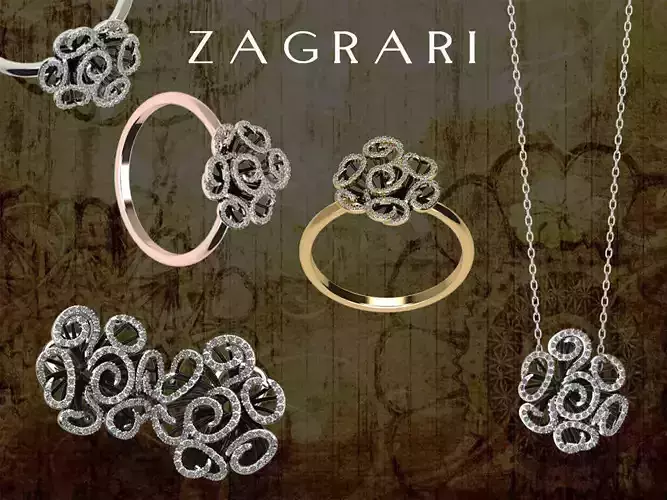 Flower Set zagari jewelry
