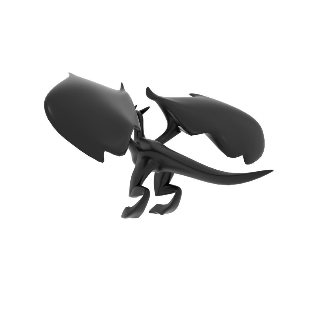 Small Flying Dragon Low-poly 3D model_28