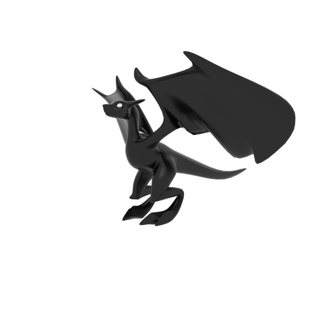 Small Flying Dragon Low-poly 3D model_37