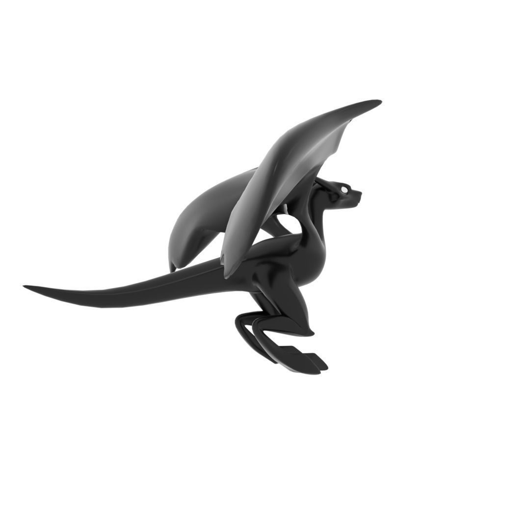 Small Flying Dragon Low-poly 3D model_17