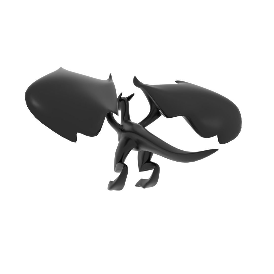 Small Flying Dragon Low-poly 3D model_27