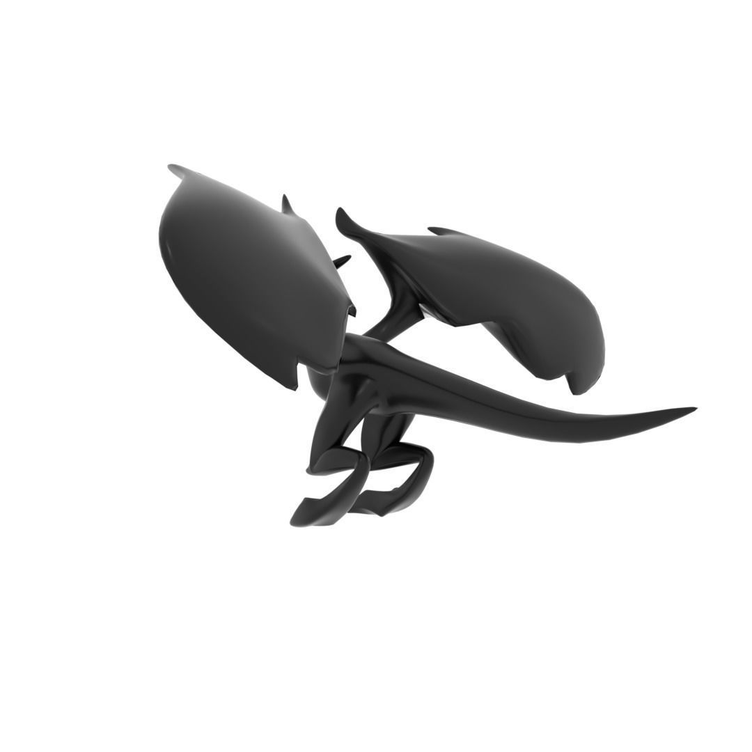 Small Flying Dragon Low-poly 3D model_29