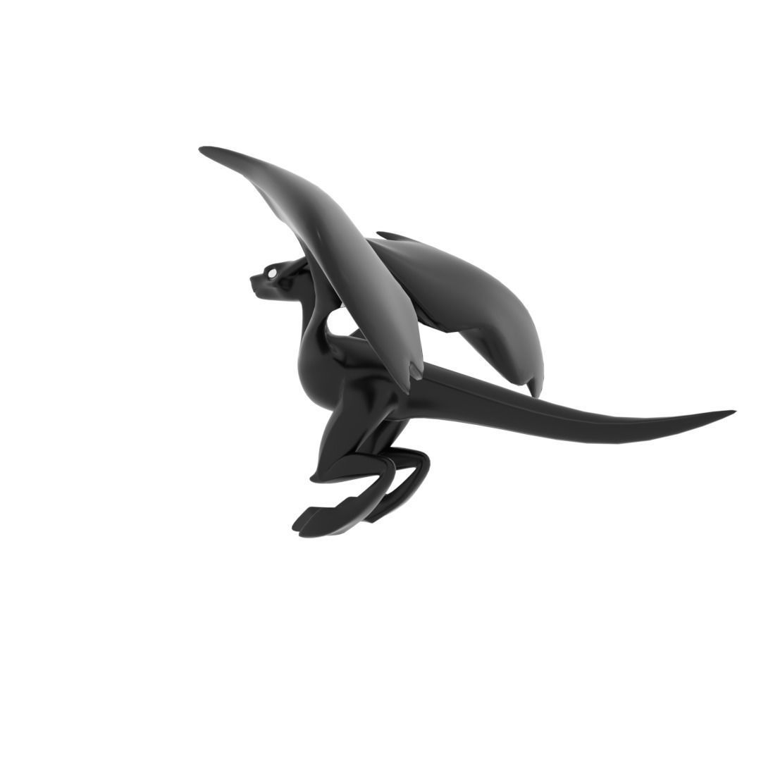 Small Flying Dragon Low-poly 3D model_31