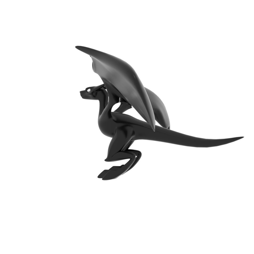 Small Flying Dragon Low-poly 3D model_32