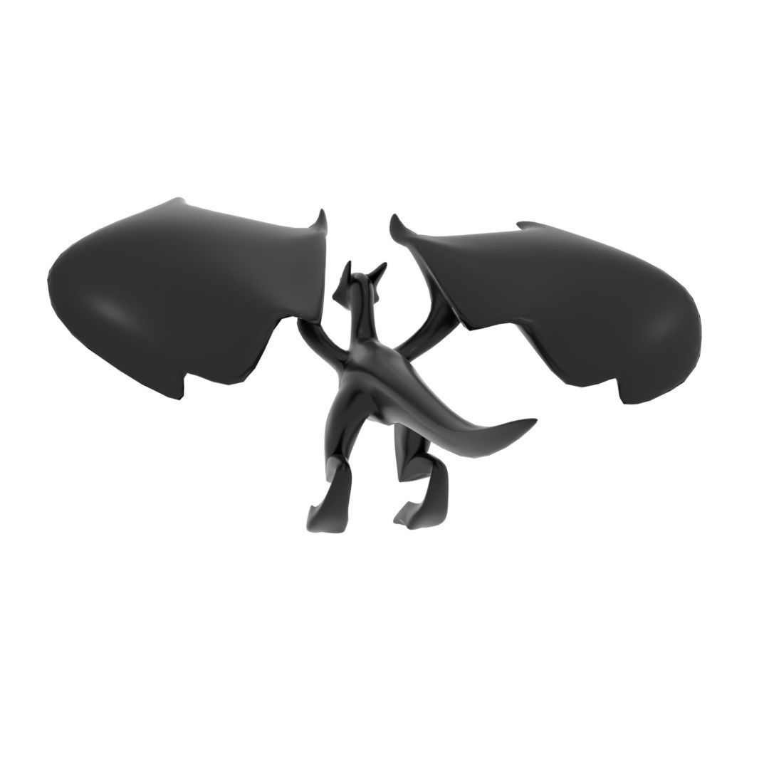 Small Flying Dragon Low-poly 3D model_26