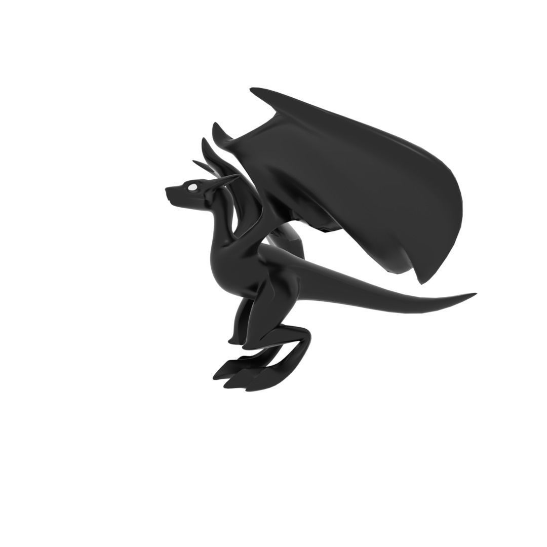 Small Flying Dragon Low-poly 3D model_35
