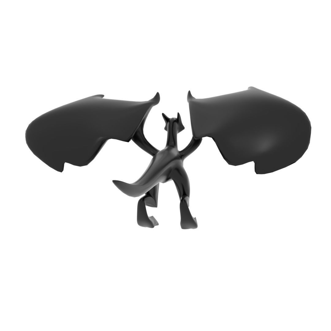 Small Flying Dragon Low-poly 3D model_23