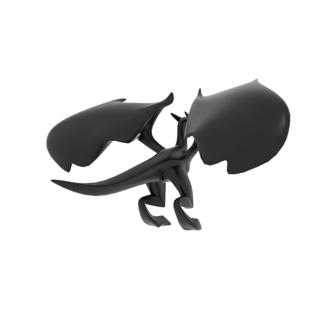 Small Flying Dragon Low-poly 3D model_21
