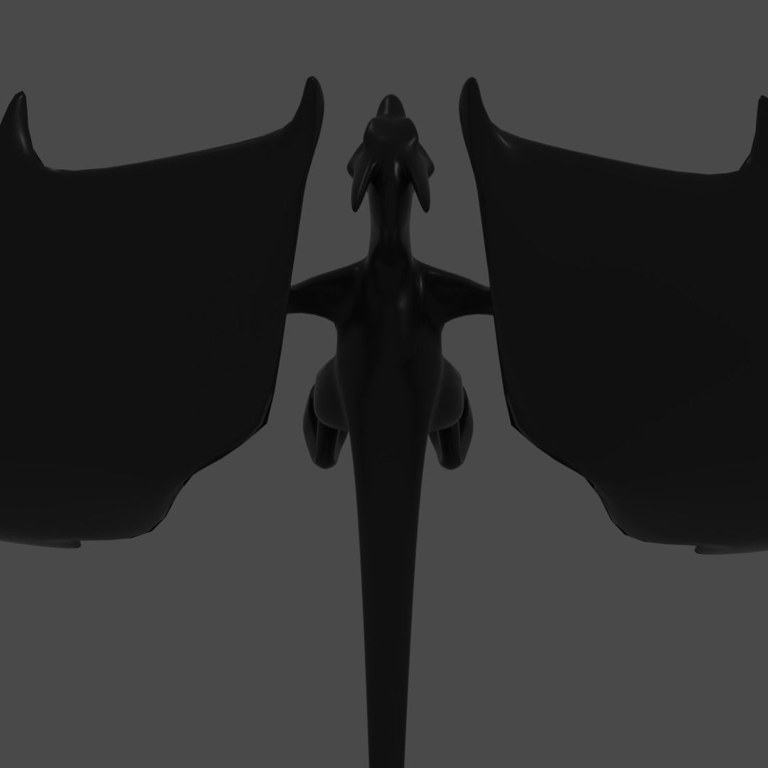 Small Flying Dragon Low-poly 3D model_3