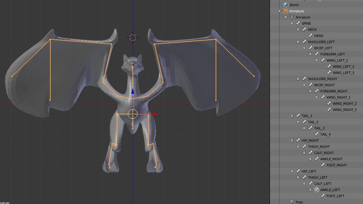 Small Flying Dragon Low-poly 3D model_44