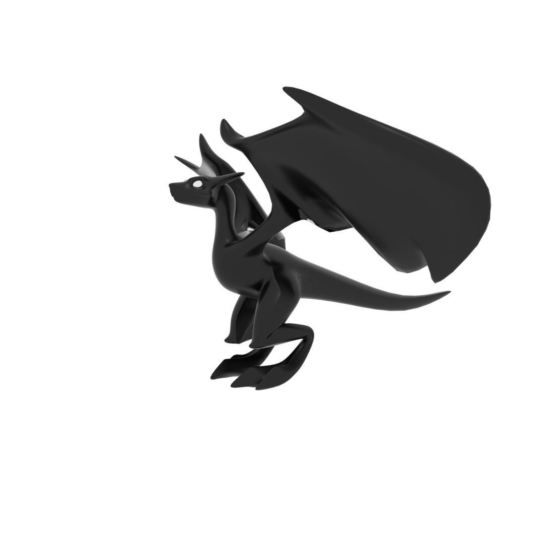 Small Flying Dragon Low-poly 3D model_36