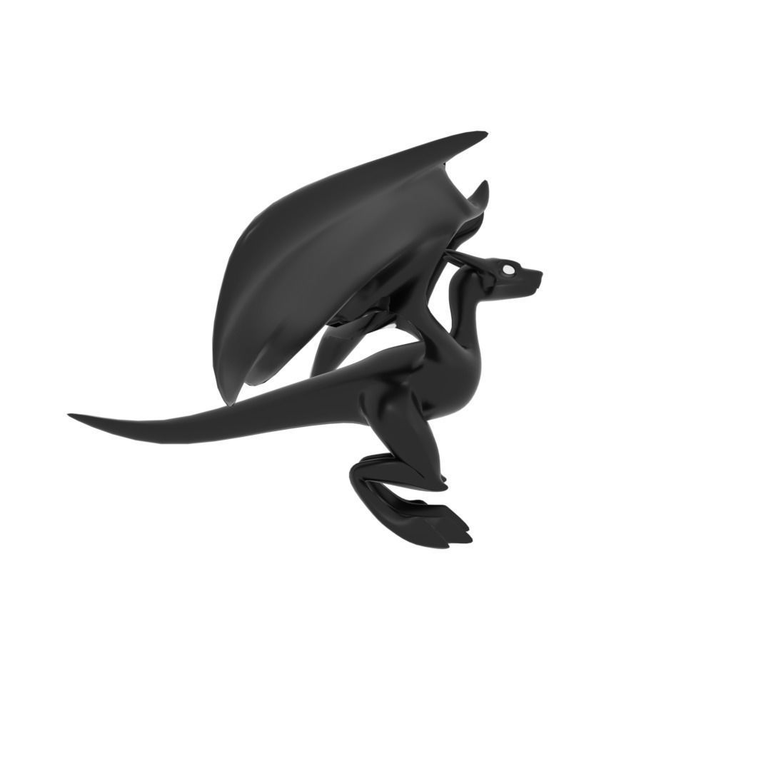 Small Flying Dragon Low-poly 3D model_15
