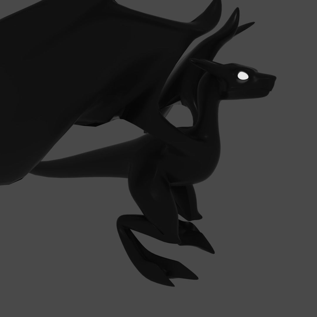 Small Flying Dragon Low-poly 3D model_1