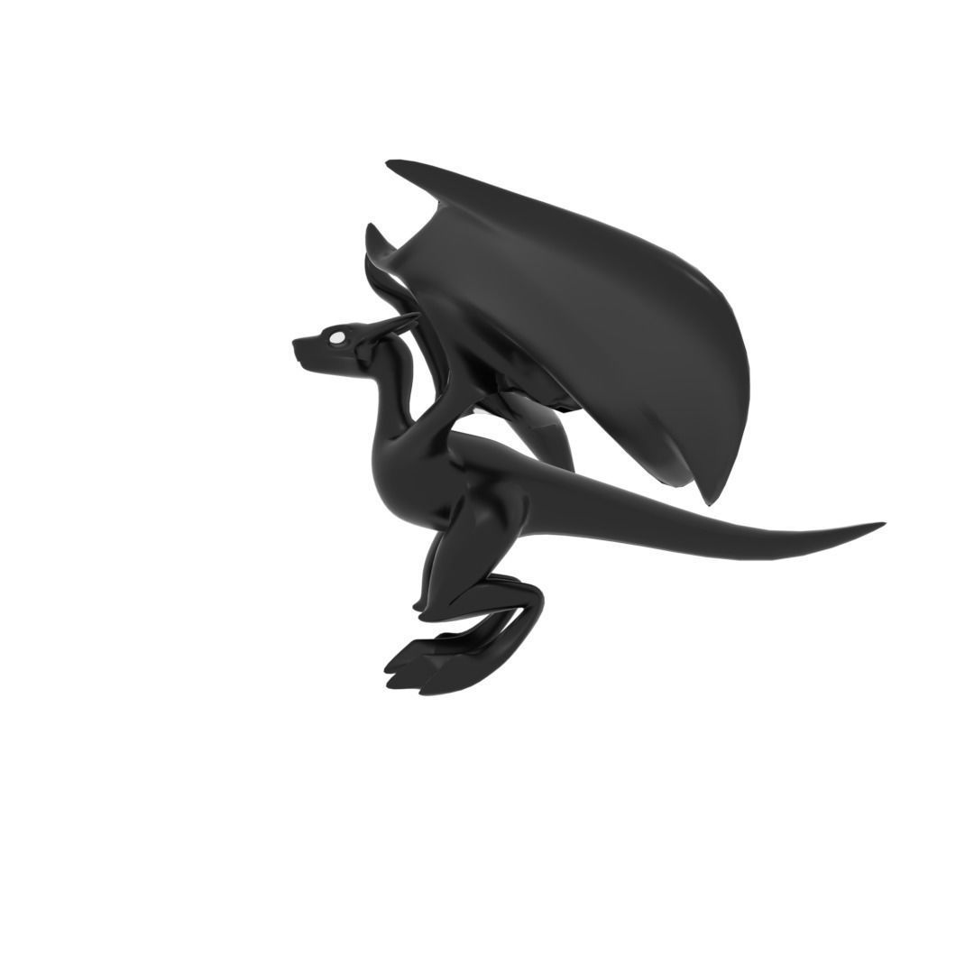 Small Flying Dragon Low-poly 3D model_34