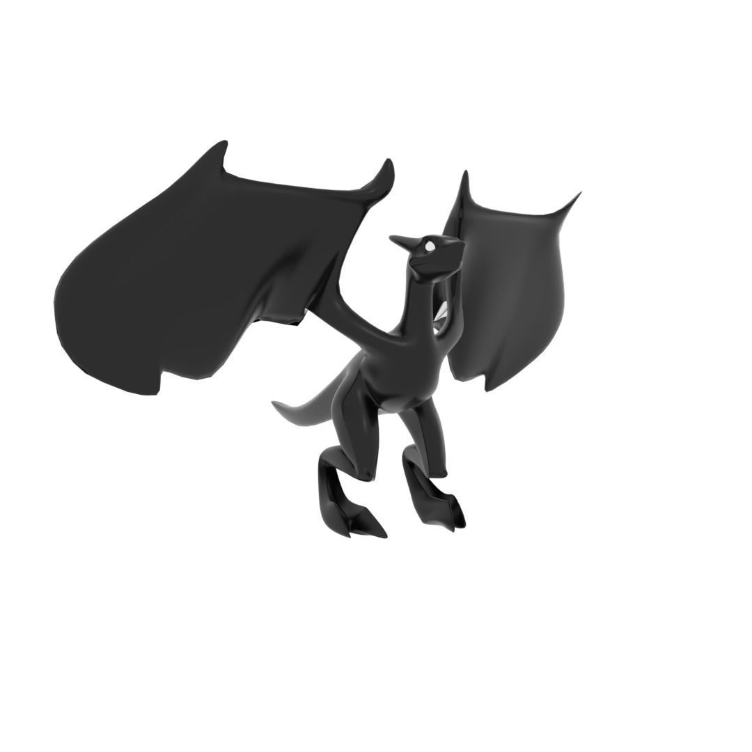 Small Flying Dragon Low-poly 3D model_9