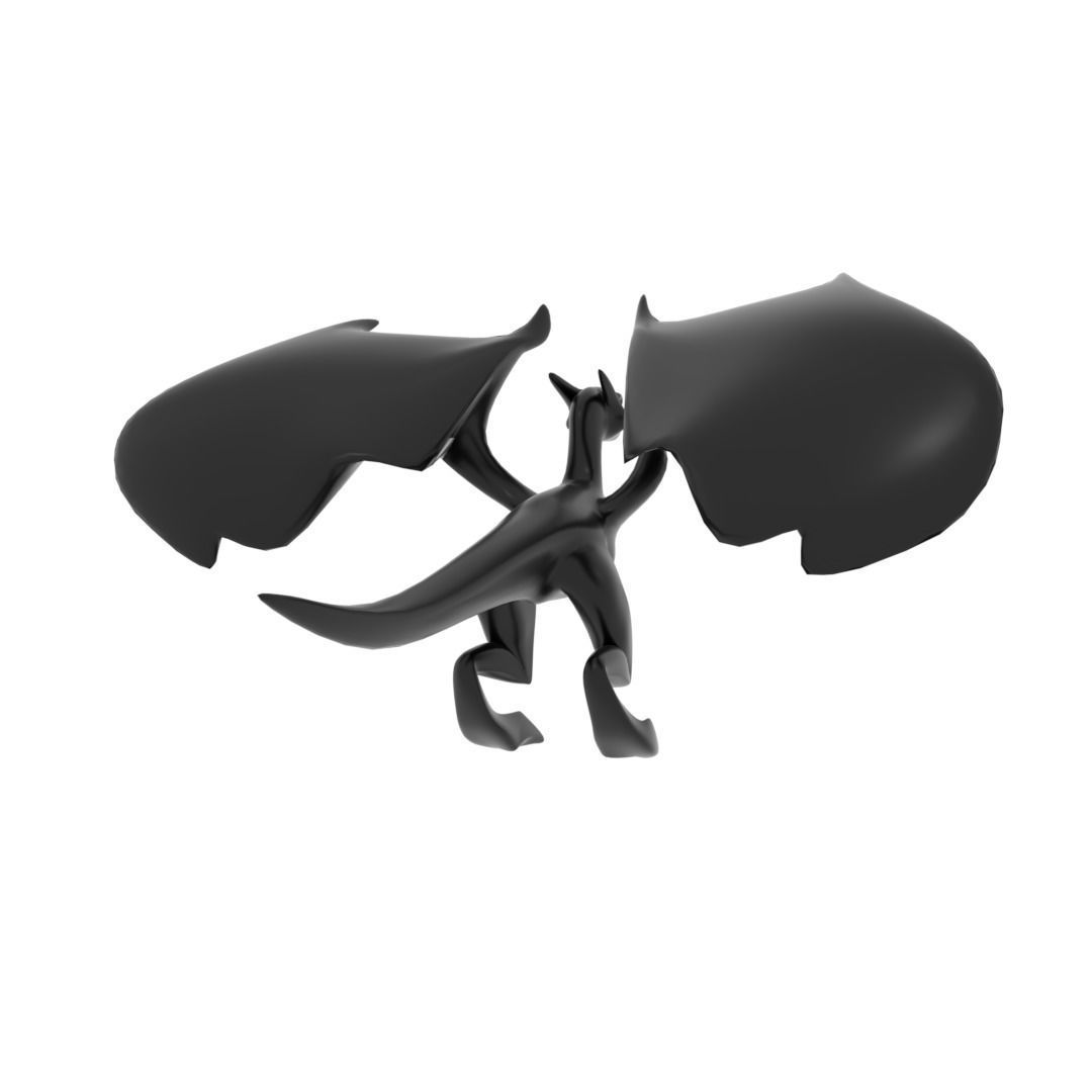 Small Flying Dragon Low-poly 3D model_22