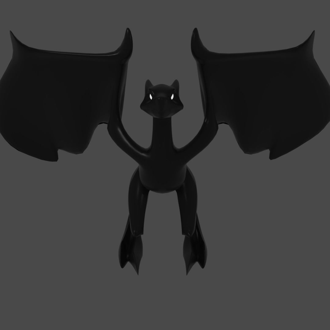 Small Flying Dragon Low-poly 3D model_5