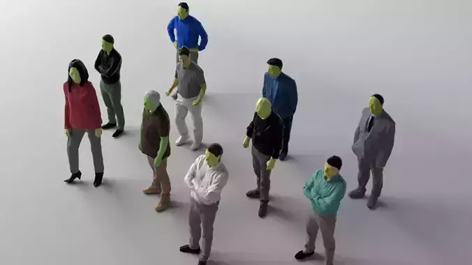 10 low poly colored people vol 2
