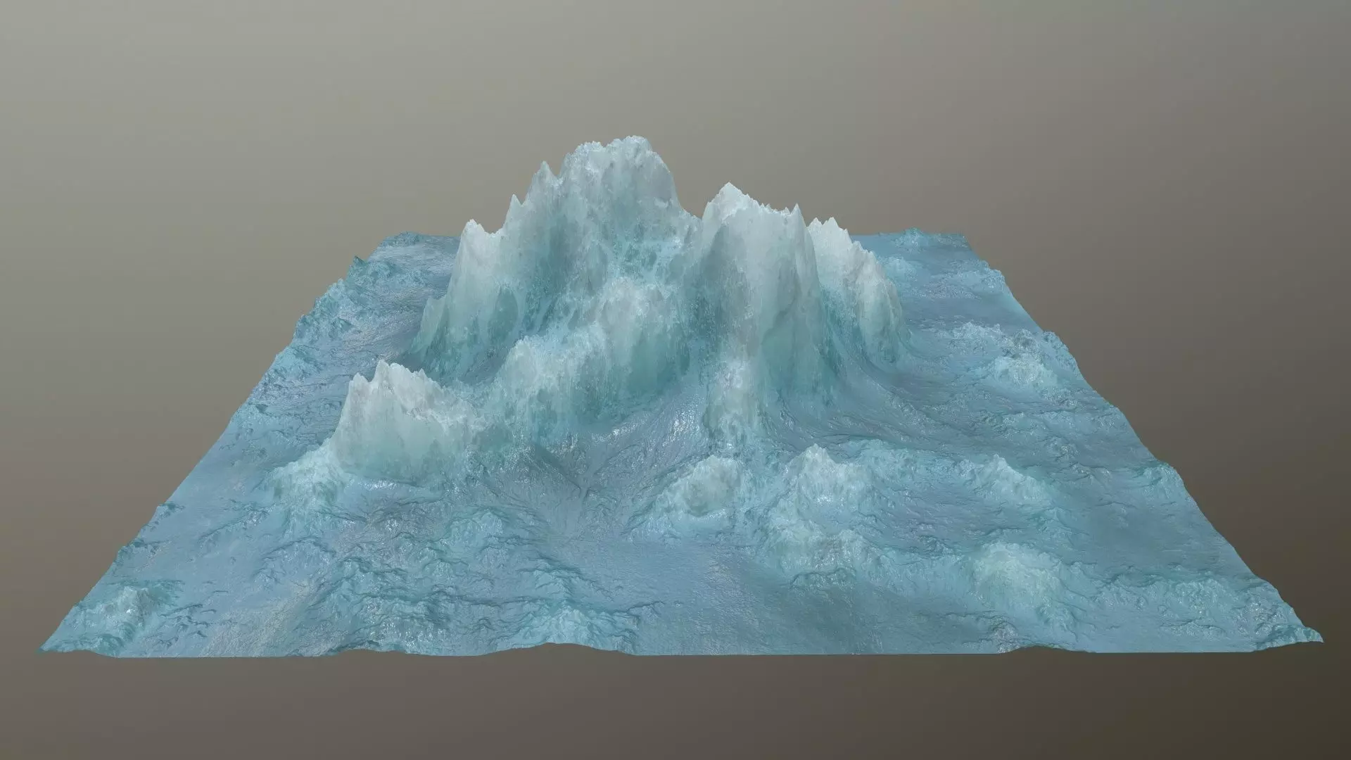 ice Mountain Low-poly 3D model_0