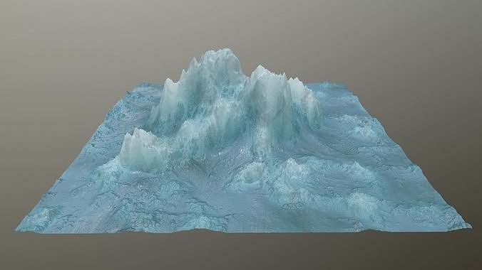 ice  Mountain Low-poly 3D model